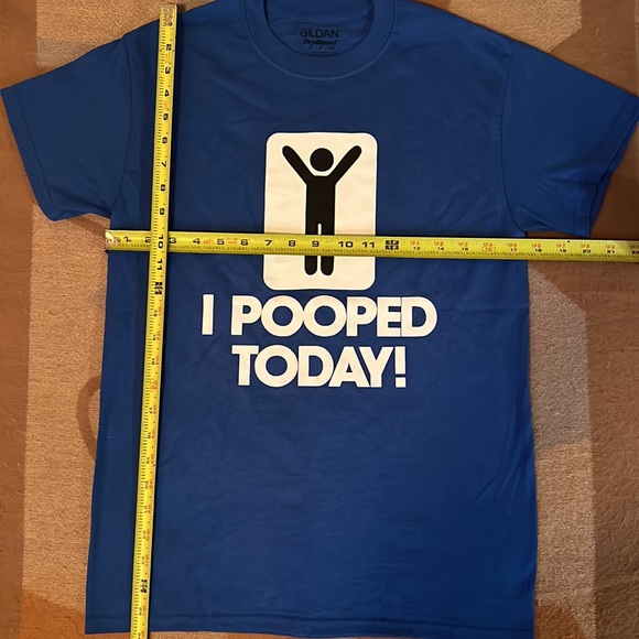 NWOT Blue “I Pooped Today!” tee, S - Picture 6 of 6